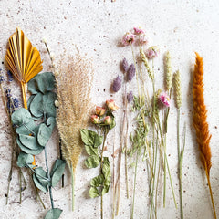 Dried flowers bouquets, hand-tied bouquets of dried flowers