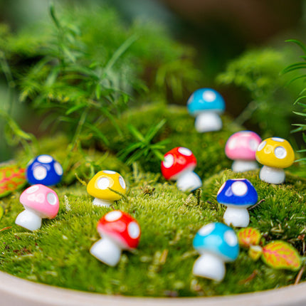 Neon Forest - mini champignons deco - neon - set de 10 - ↑ 1,5 cm