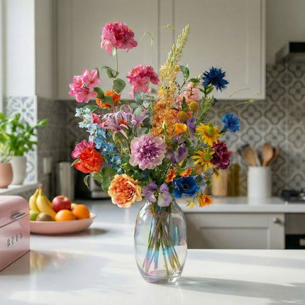 Artificial Flower Bouquet - Summer Garden Deluxe - Real Touch - 19 Stems - ↑ 100 cm