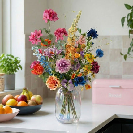 Artificial Flower Bouquet - Summer Garden Deluxe - Real Touch - 19 Stems - ↑ 100 cm