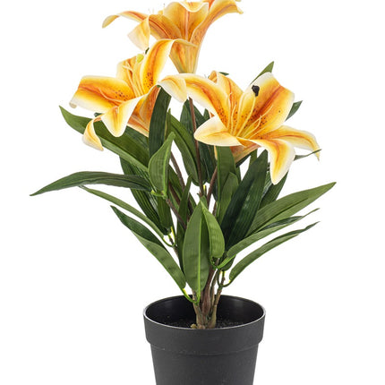 Lily in pot - Cream - Artificial plant - ↑ 33 cm