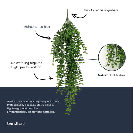 Artificial Ficus Pumila - Hanging plant - 80 cm