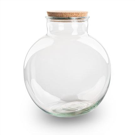 Bouteille terrarium 'Bolder Bob' - Bouchon (LED) inclus - Terrarium fermé Ø 30 cm ↑ 31 cm