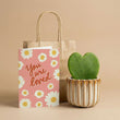 Gift set - Love Set - Heart plant, pot, love card & gift bag