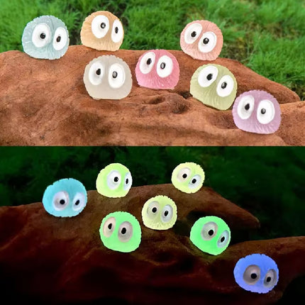 Minis - Set of 14 - Miniature Figurines - Glow in the dark - Multicolor - ↑ 1 cm