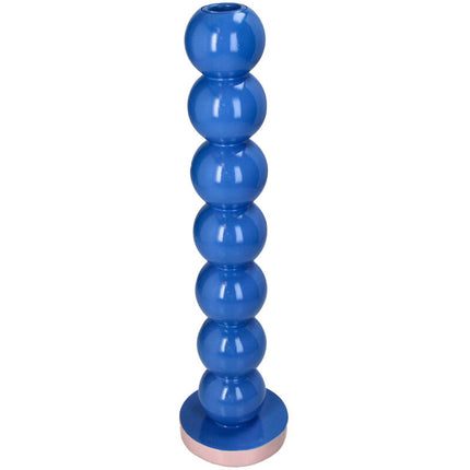 Support de bougie Smiley Boules Bleues 9x9x36cm
