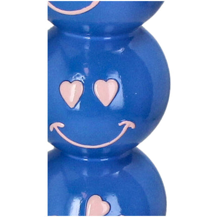Support de bougie Smiley Boules Bleues 9x9x36cm