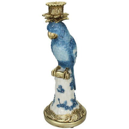 Kandelaar met blauwe vogel - ↑ 36 cm