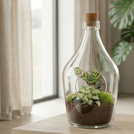 open plant terrarium bottlegarden