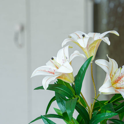 Lily in pot - Cream - Artificial plant - ↑ 33 cm