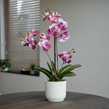 Artificial Orchid Vanda 60 cm - Old pink in pot - Artificial plant