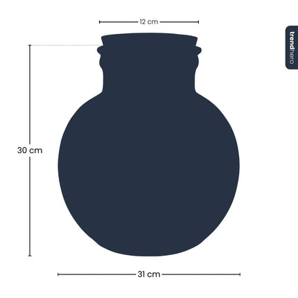 Bouteille 'Bolder Bob' - Verre recyclé Ø 30 cm ↑ 31 cm