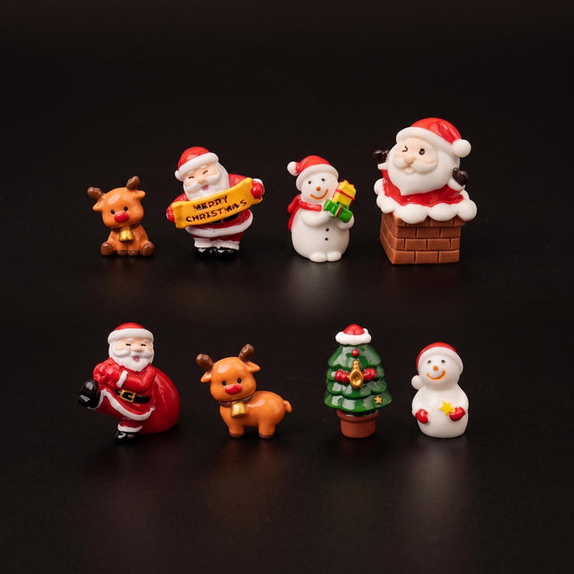 Christmas Friends Set - 8 Stk. - Miniaturfiguren ↔ 2-5 cm
