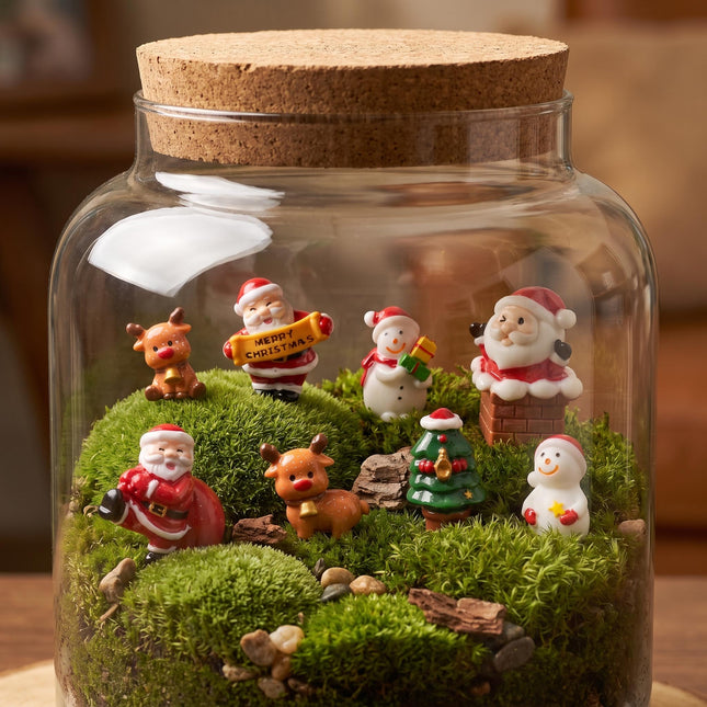 Christmas Friends Set - 8 Stk. - Miniaturfiguren ↔ 2-5 cm