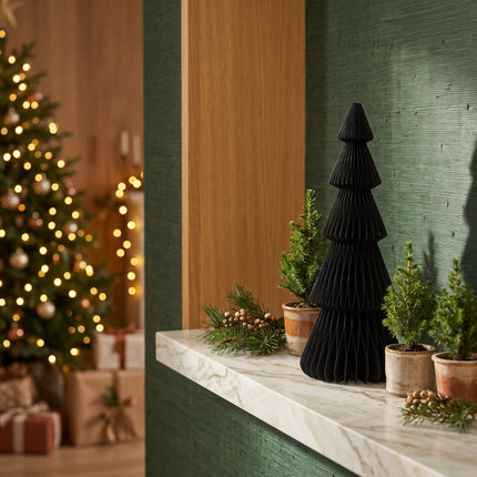 Paper tree black - Christmas set - 4pcs