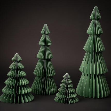 Paper tree - Foldable - Green - 15cm
