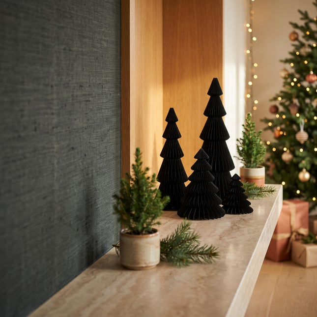 Paper tree - Foldable - Black - 25cm