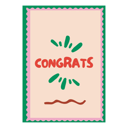 "Congrats" Greeting Card - A6 Folded - Add custom message