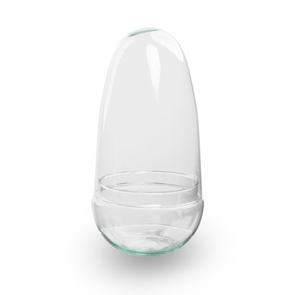Terrarium bouteille 'Egg' en verre, dôme 2 parties ↑ 25 cm Ø 12 cm