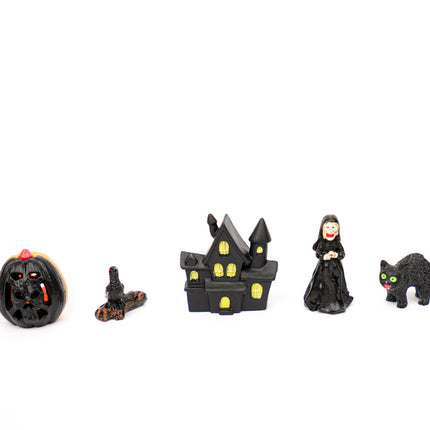 Village d'Halloween - 5 pièces - miniatures ↑ 2-4 cm