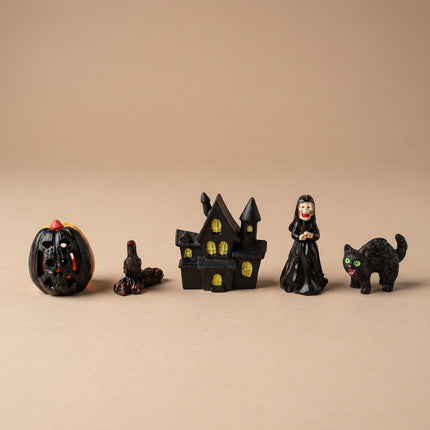 Village d'Halloween - 5 pièces - miniatures ↑ 2-4 cm