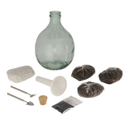 DIY Pflanzen-Flaschengarten Set 5L - Dein eigenes geschlossenes Ökosystem | In Geschenkbox
