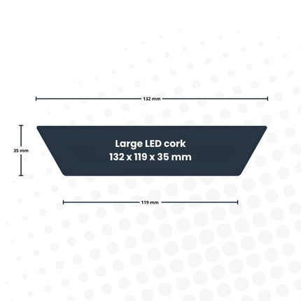 Cork with led Large - Terrarium cork with light - Customizable - 13.2 x 11.9 x 3.5 cm