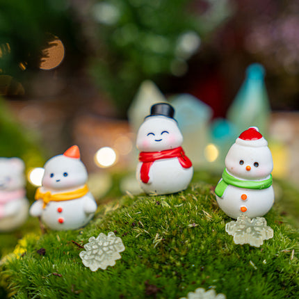 Frosty Friends - Decorative miniature figures - Christmas snowman - 10pcs- ↑ 1-3 cm