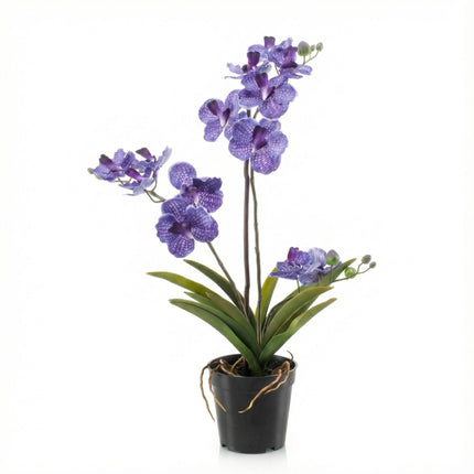 Orchidee Vanda Kunstpflanze 60 cm – Lila – Im Topf