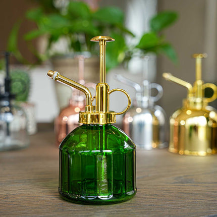 Brumisateur de plantes - Arrosoir - Vaporisateur en verre - Verre vert - ↑ 16 cm