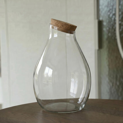 Terrarium bottle 'Drop XXL' with cork - Closed terrarium Ø 34 cm ↑ 43 cm