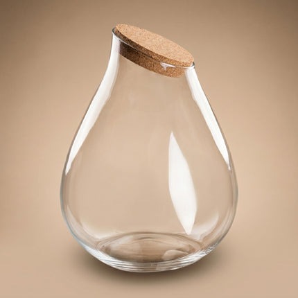 Terrarium bottle 'Drop XXL' with cork - Closed terrarium Ø 34 cm ↑ 43 cm