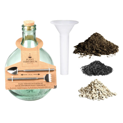 DIY Pflanzen-Flaschengarten Set 5L - Dein eigenes geschlossenes Ökosystem | In Geschenkbox
