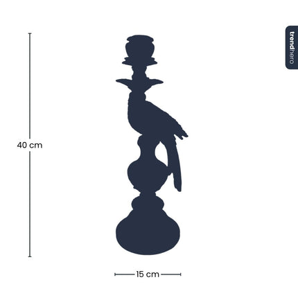 Candle Holder - Dutch Blue Parrot ↑ 40 cm
